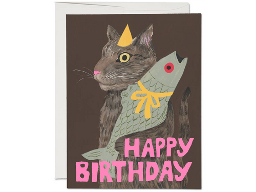 Cat's Delight Birthday, Single Card