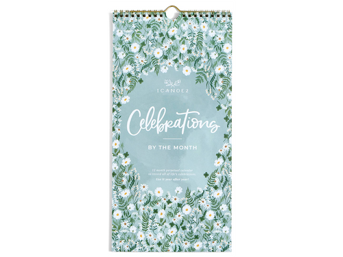 Celebrations by the Month Wall Calendar