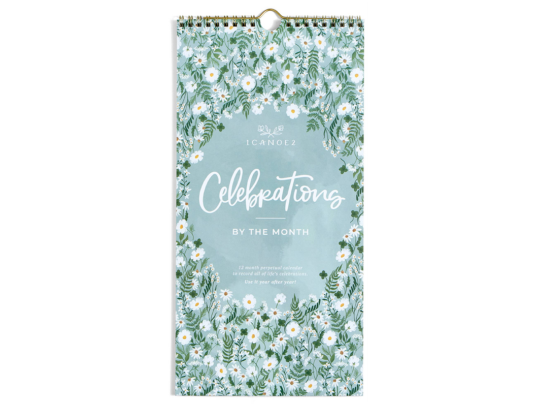 Celebrations by the Month Wall Calendar