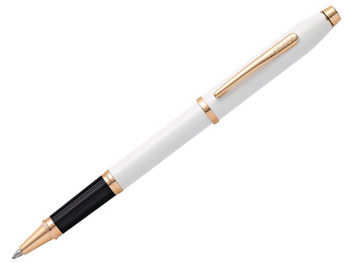 Century II Rollerball Pen, Pearlescent White Lanquer