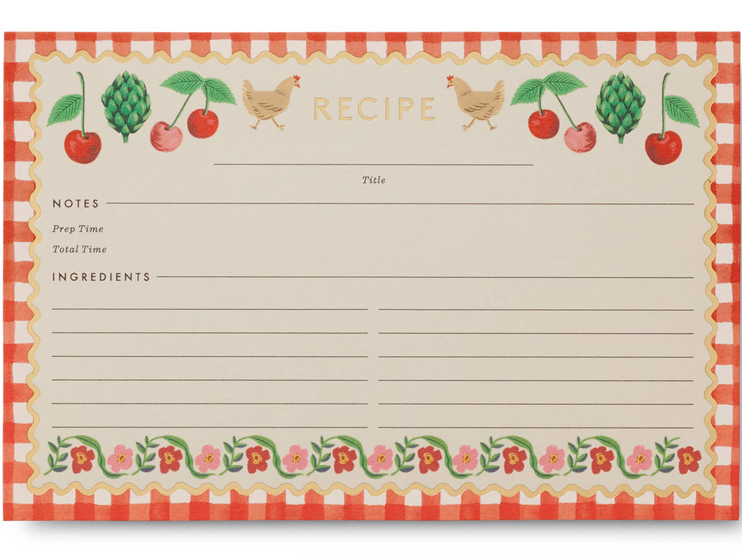 Cherry Farm Recipe Cards, Set of 12