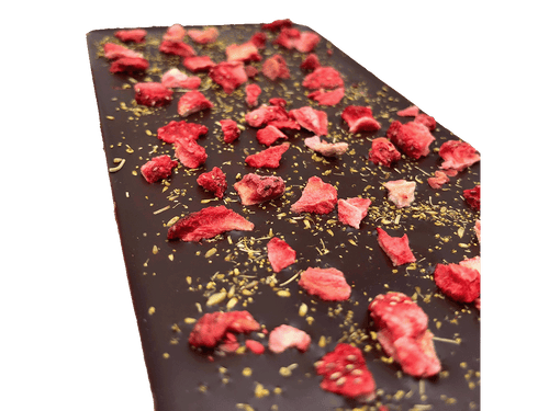 71% Organic Chocolate Bar with Fennel Pollen & Strawberries