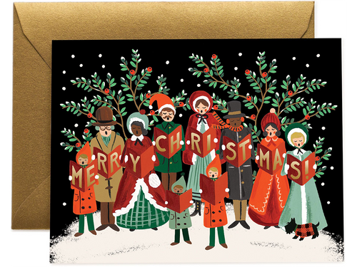 Christmas Carolers Card, Boxed Set of 8