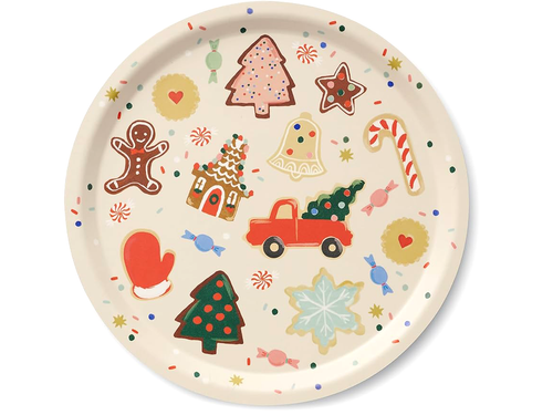 Christmas Cookies Round Serving Tray