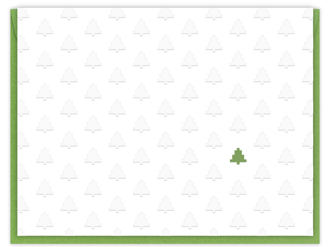 Christmas Trees Pattern, Single Card