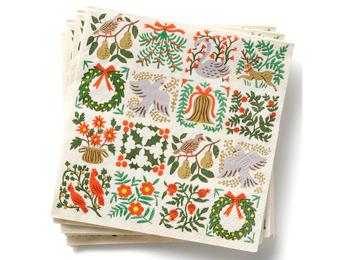 Christmastide Cocktail Napkins, Set of 20