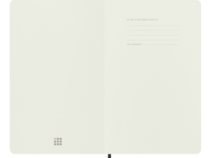 Large Hard Cover Ruled Notebook, Black
