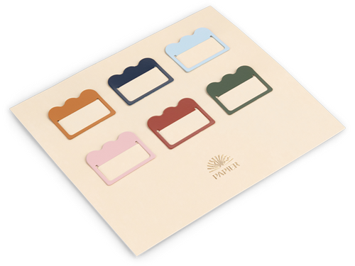 Cloud Index Tabs, Set of 6