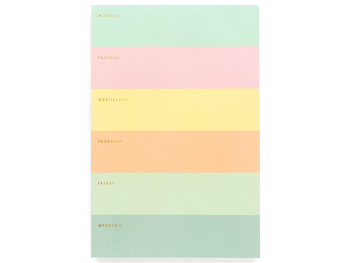 Color Block Weekly Memo Notepad