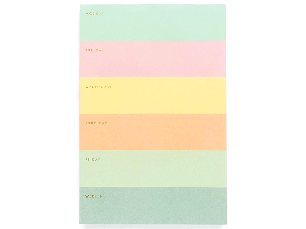 Color Block Weekly Memo Notepad