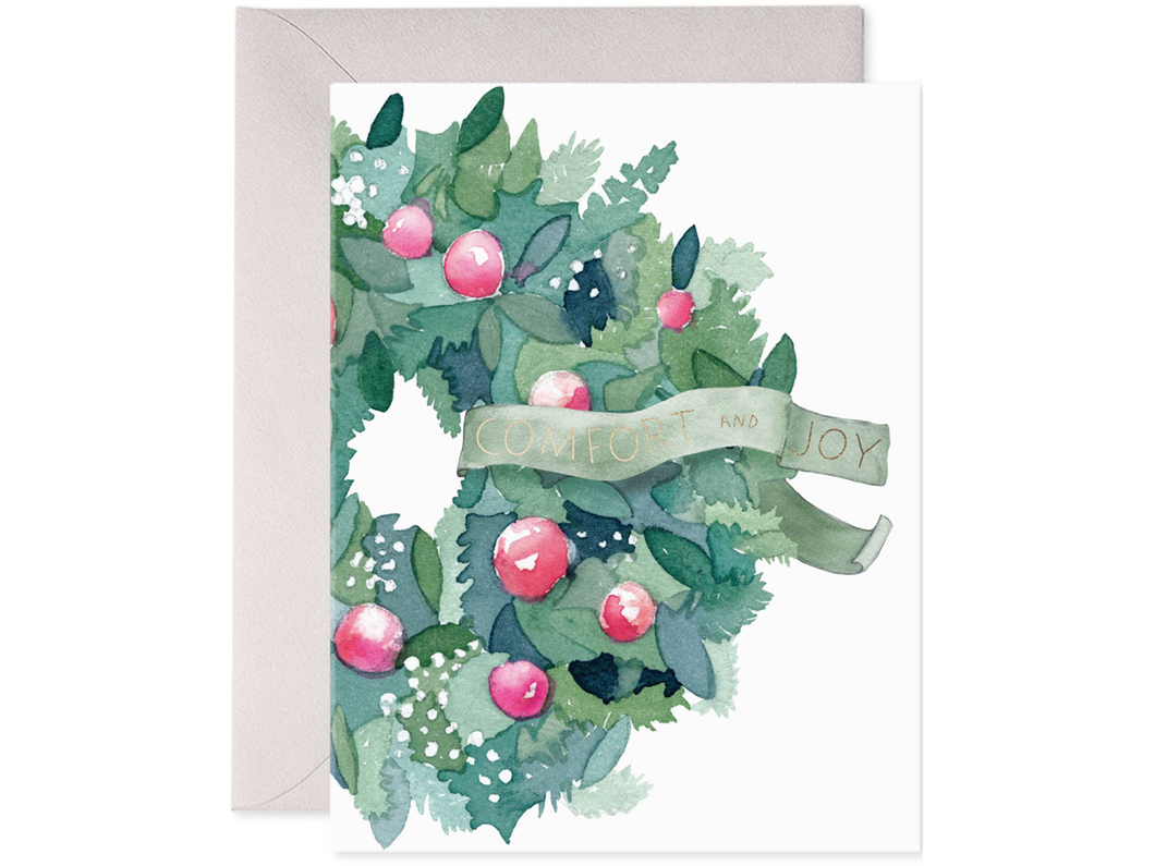 Comfort and Joy Wreath, Single Card