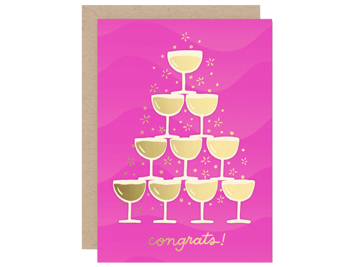 Congrats Champagne, Single Card