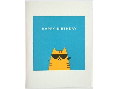Cool Cat Birthday, Single Card