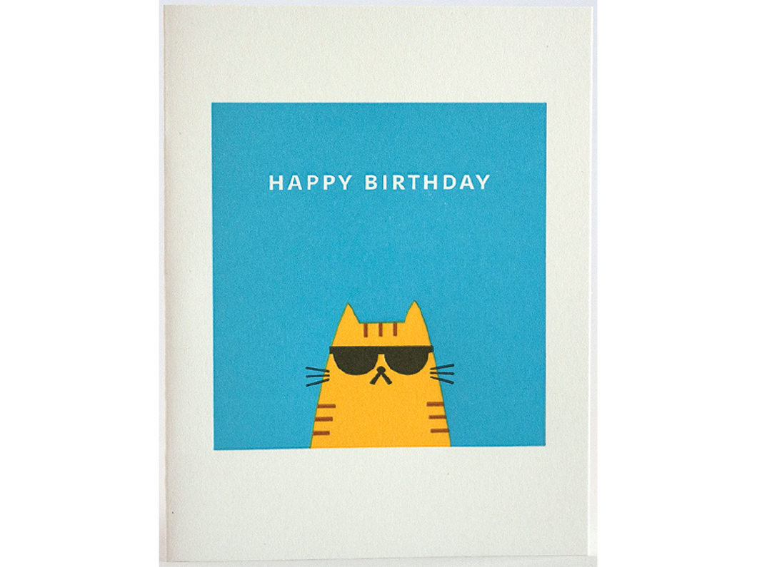 Cool Cat Birthday, Single Card