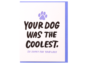 Coolest Dog Sympathy, Single Card