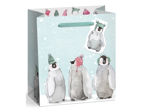 Cozy Penguins Gift Bag