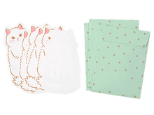 Midori Die-Cut Cat Letter Stationery Set