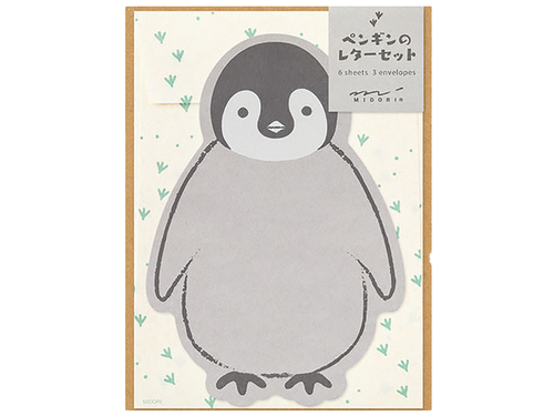 Midori Die-Cut Penguin Letter Stationery Set