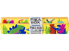 Dino Days Wooden Colored Pencil Box, Set of 12