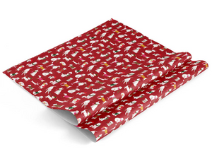 Dogs Wrap, Holiday Gift Wrap, Set of 3 Sheets