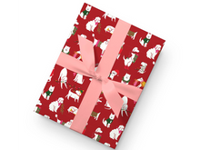 Dogs Wrap, Holiday Gift Wrap, Set of 3 Sheets