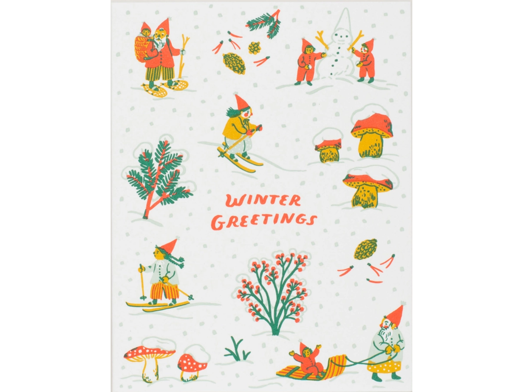 Winter Greetings Snow, Single Card