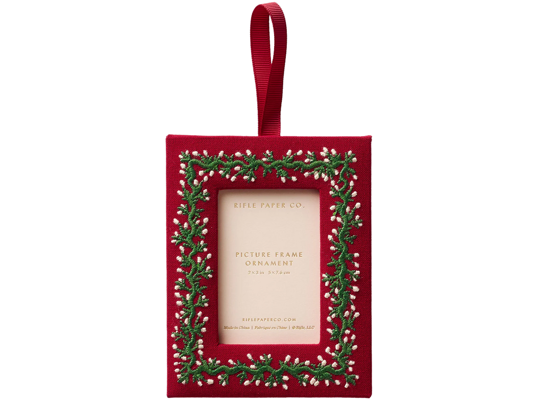 Embroidered Frame Ornament