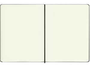 XLarge Hard Cover Plain Notebook, Black