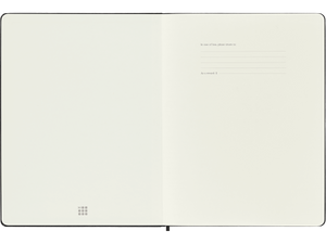 XLarge Hard Cover Plain Notebook, Black
