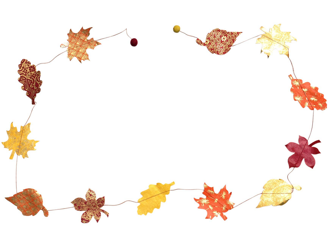 Fall Leaves Paper Garland