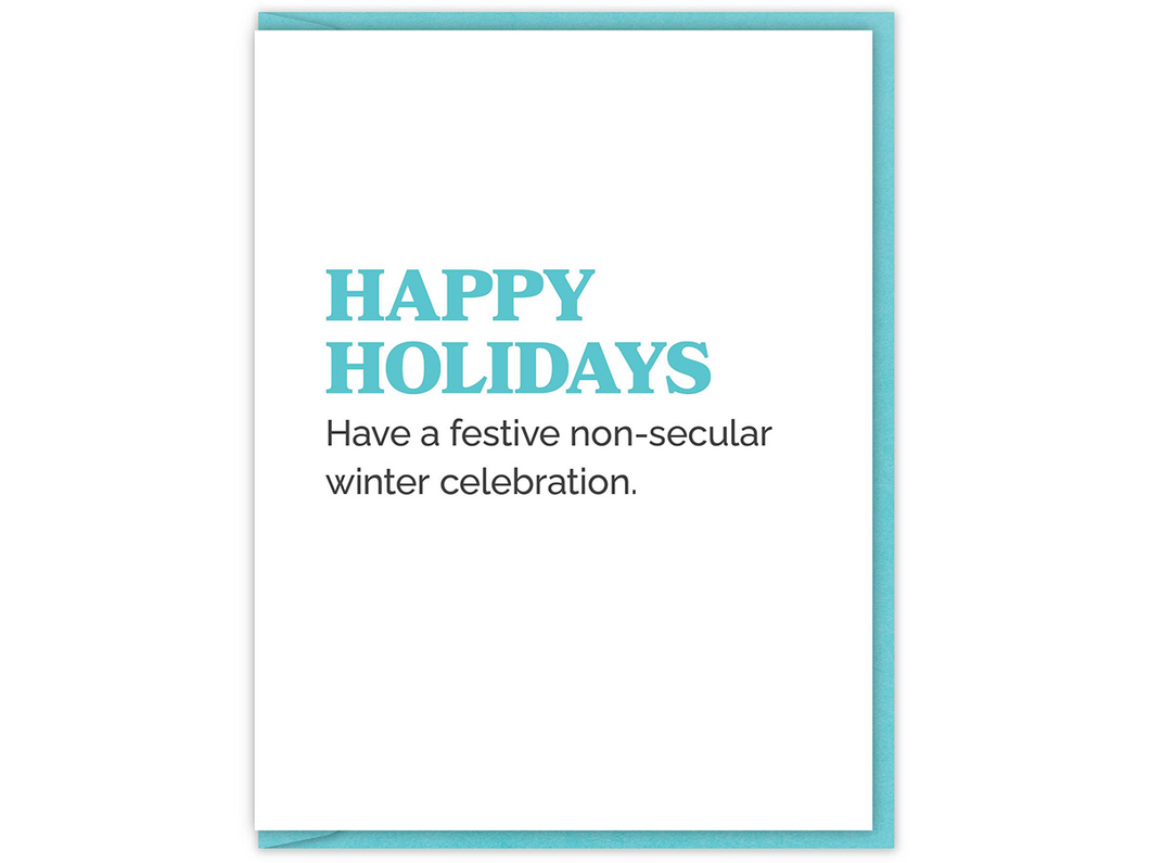 Festive Non-Secular Celebration, Single Card