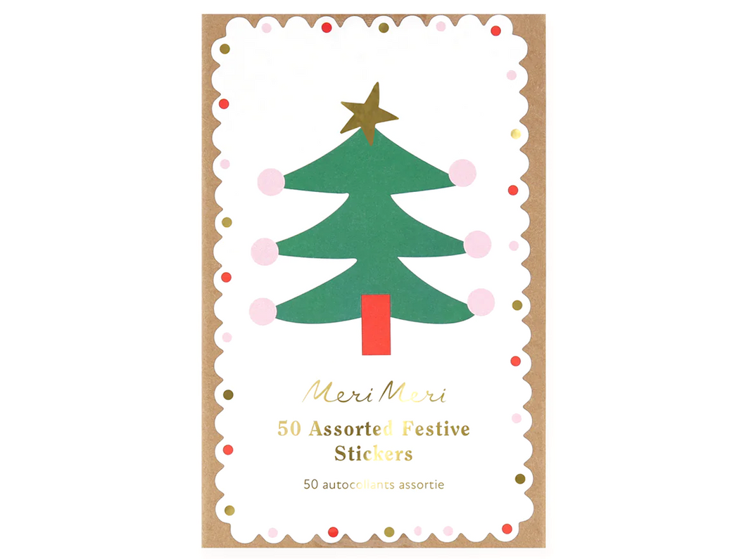 Festive Stickers, Set of 50