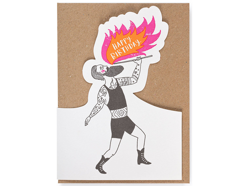 Happy Birthday Fire Breather, Single Card