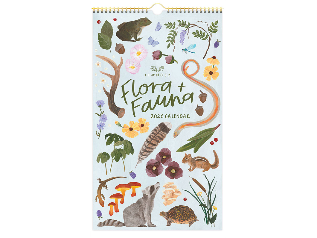 2026 12 Month Flora & Fauna Petite Wall Calendar