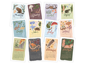 2026 12 Month Flora & Fauna Petite Wall Calendar