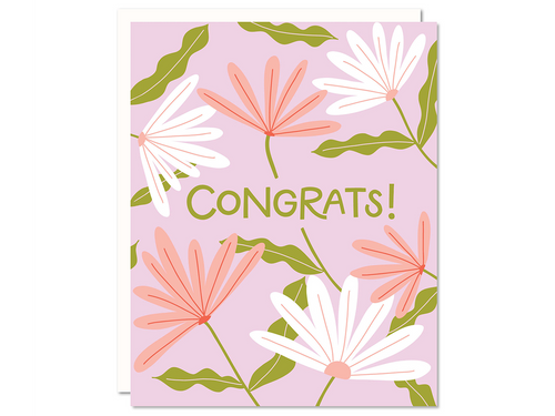 Floral Congrats, Single Card