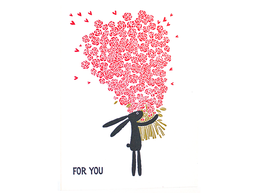 Bunny Flowers, Single Card