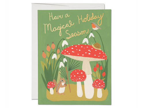 Forest Critters Holiday, Greeting Card