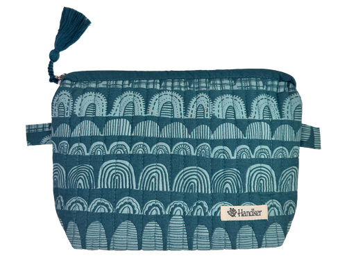 Forest Quilted Zipper Pouch
