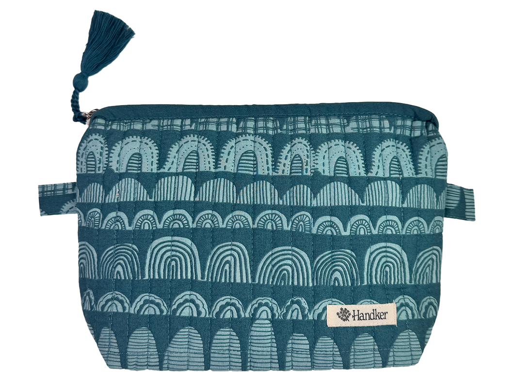 Forest Quilted Zipper Pouch