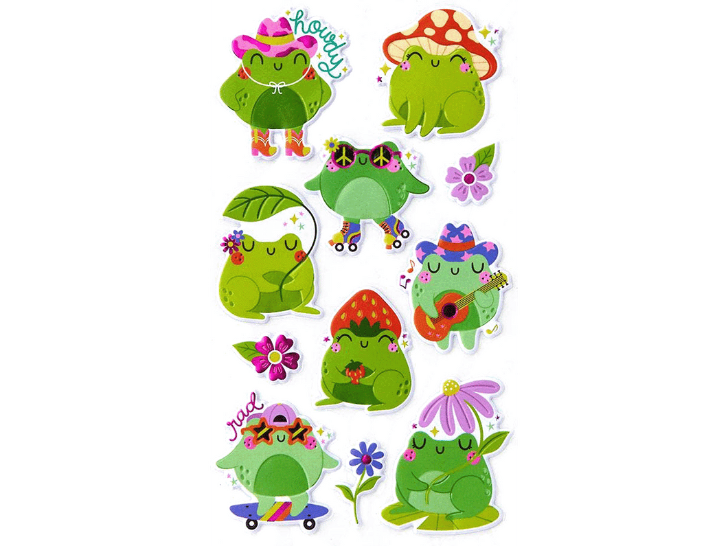 Cute Frog Sticker Sheet