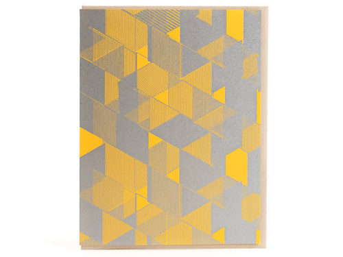 Geometric Cubes, Greeting Card