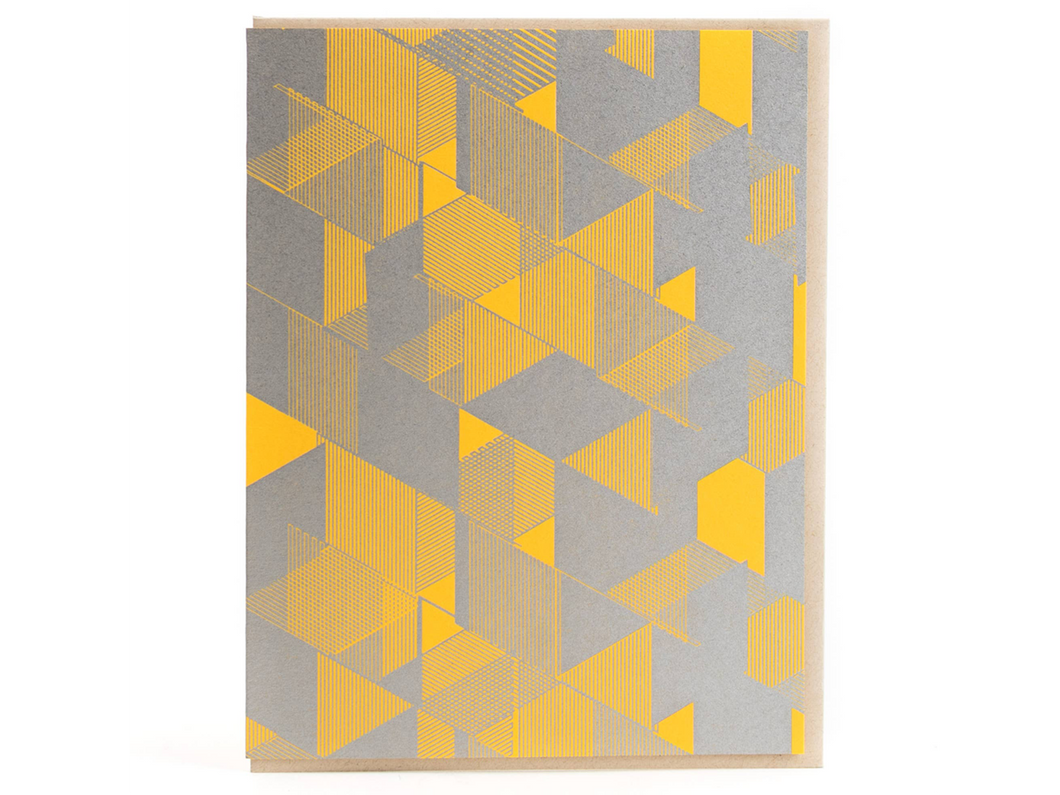 Geometric Cubes, Greeting Card