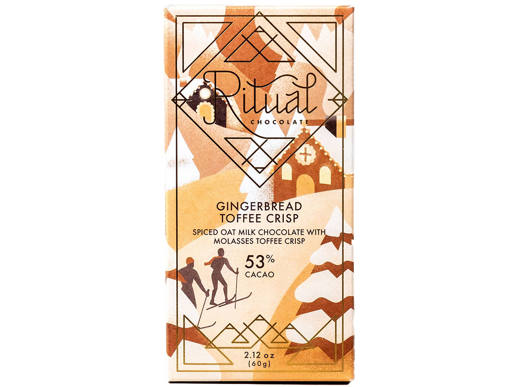 Gingerbread Toffee Crisp 53% Chocolate Bar