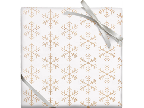 Gold Snowflakes Wrapping Paper