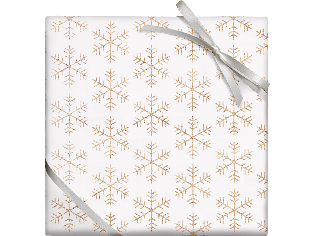 Gold Snowflakes Wrapping Paper