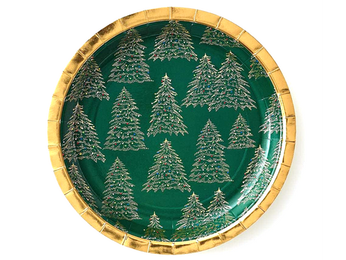 Gold Tree Large Christmas Plates