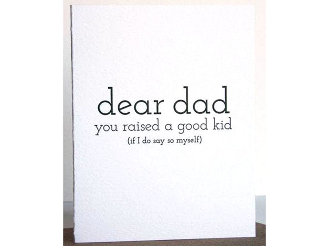 Good Kid Father's Day, Single Card