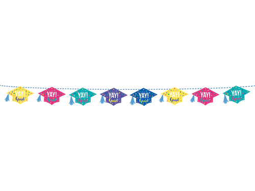 YAY! Graduation Hats Banner