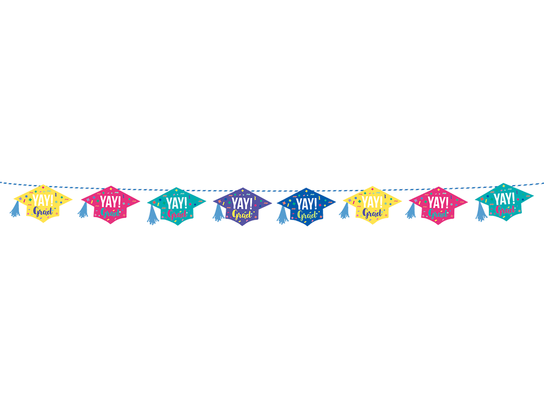YAY! Graduation Hats Banner